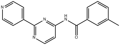3-METHYL-N-[2-(4-PYRIDINYL)-4-PYRIMIDINYL]BENZENECARBOXAMIDE Struktur