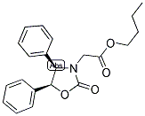 (4R,5S)-(+)-3-BUTOXYCARBONYL-METHYL-4,5-DIPHENYL-2-OXAZOLIDINONE Struktur