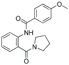 4-METHOXY-N-[2-(PYRROLIDIN-1-YLCARBONYL)PHENYL]BENZAMIDE Struktur