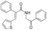 (E)-N-(2-OXO-2-PHENYLETHYL)-2-PHENYL-3-(2-THIENYL)-2-PROPENAMIDE Struktur