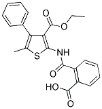2-(([3-(ETHOXYCARBONYL)-5-METHYL-4-PHENYLTHIEN-2-YL]AMINO)CARBONYL)BENZOIC ACID Struktur