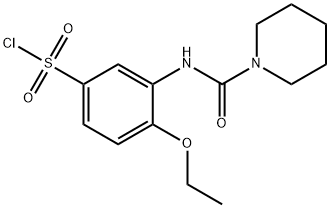4-ETHOXY-3-[(PIPERIDINE-1-CARBONYL)-AMINO]-BENZENE SULFONYL CHLORIDE Struktur