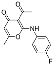 3-ACETYL-2-(4-FLUORO-PHENYLAMINO)-6-METHYL-PYRAN-4-ONE Struktur