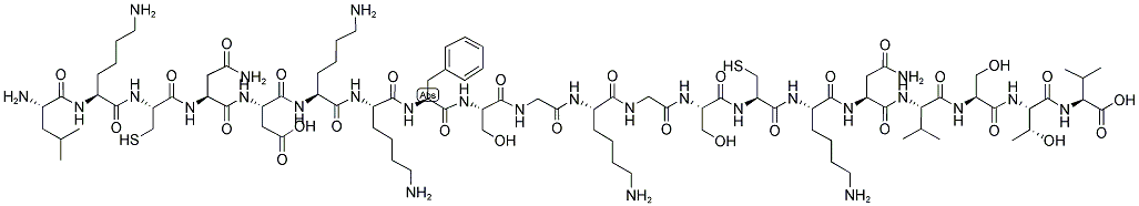 H-LEU-LYS-CYS-ASN-ASP-LYS-LYS-PHE-SER-GLY-LYS-GLY-SER-CYS-LYS-ASN-VAL-SER-THR-VAL-OH Struktur