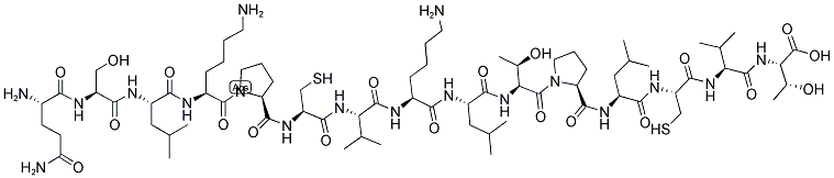 H-GLN-SER-LEU-LYS-PRO-CYS-VAL-LYS-LEU-THR-PRO-LEU-CYS-VAL-THR-OH Struktur