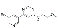 6-(5-BROMOPYRIDIN-3-YL)-N-(2-METHOXYETHYL)-2-METHYLPYRIMIDIN-4-AMINE|