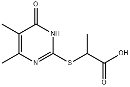 2-(5,6-DIMETHYL-4-OXO-1,4-DIHYDRO-PYRIMIDIN-2-YLSULFANYL)-PROPIONIC ACID Struktur