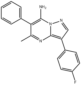 3-(4-FLUOROPHENYL)-5-METHYL-6-PHENYLPYRAZOLO[1,5-A]PYRIMIDIN-7-AMINE Structure