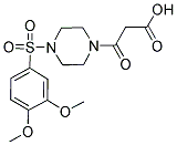 3-(4-[(3,4-DIMETHOXYPHENYL)SULFONYL]PIPERAZIN-1-YL)-3-OXOPROPANOIC ACID Struktur