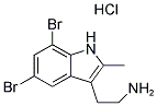2-(5,7-DIBROMO-2-METHYL-1H-INDOL-3-YL)ETHANAMINE HYDROCHLORIDE Struktur