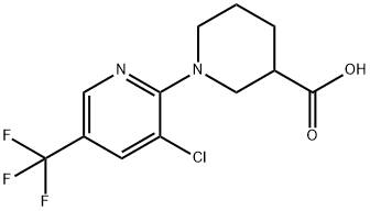 1-[3-CHLORO-5-(TRIFLUOROMETHYL)PYRIDIN-2-YL]-3-PIPERIDINECARBOXYLIC ACID Struktur