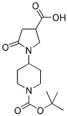 1-[1-(TERT-BUTOXYCARBONYL)-4-PIPERIDINYL]-5-OXO-3-PYRROLIDINECARBOXYLIC ACID Struktur