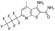 3-AMINO-6-HEPTAFLUOROPROPYL-4-METHYL-THIENO[2,3-B]PYRIDINE-2-CARBOXYLIC ACID AMIDE Structure