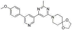 8-(6-[5-(4-METHOXY-PHENYL)-PYRIDIN-3-YL]-2-METHYL-PYRIMIDIN-4-YL)-1,4-DIOXA-8-AZA-SPIRO[4.5]DECANE Struktur