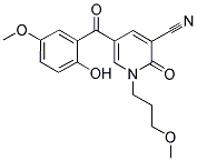 5-(2-HYDROXY-5-METHOXY-BENZOYL)-1-(3-METHOXY-PROPYL)-2-OXO-1,2-DIHYDRO-PYRIDINE-3-CARBONITRILE Struktur