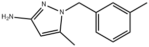5-METHYL-1-(3-METHYL-BENZYL)-1 H-PYRAZOL-3-YLAMINE Struktur