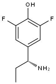 (R)-4-(1-AMINOPROPYL)-2,6-DIFLUOROPHENOL Struktur