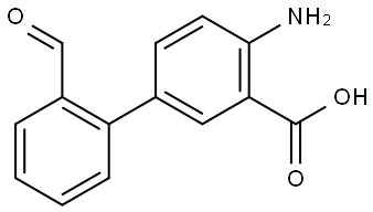 4-AMINO-2'-FORMYL[1,1'-BIPHENYL]-3-CARBOXYLIC ACID Struktur