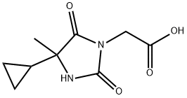(4-CYCLOPROPYL-4-METHYL-2,5-DIOXO-IMIDAZOLIDIN-1-YL)-ACETIC ACID Struktur