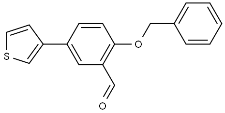 2-(BENZYLOXY)-5-(3-THIENYL)BENZALDEHYDE Struktur