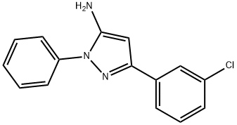 3-(3-CHLOROPHENYL)-1-PHENYL-1H-PYRAZOL-5-AMINE Struktur