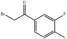 3-FLUORO-4-METHYLPHENACYL BROMIDE Struktur