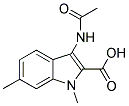 3-ACETYLAMINO-1,6-DIMETHYL-1H-INDOLE-2-CARBOXYLIC ACID Struktur
