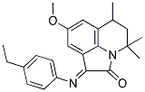 (E)-1-(4-ETHYLPHENYLIMINO)-8-METHOXY-4,4,6-TRIMETHYL-5,6-DIHYDRO-1H-PYRROLO[3,2,1-IJ]QUINOLIN-2(4H)-ONE Struktur