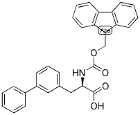 (R)-3-BIPHENYL-3-YL-2-(9H-FLUOREN-9-YLMETHOXYCARBONYLAMINO)-PROPIONIC ACID Struktur