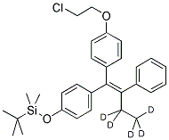 (3,3,4,4,4-D5)-(E/Z)-1-[4-(2-CHLOROETHOXY)PHENYL]-1-[4-(T-BUTYLDIMETHYLSILYLOXY)PHENYL]-2-PHENYL-1-BUTENE Struktur