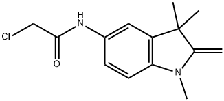 5-CHLOROACETAMIDO-2-METHYLENE-1,3,3-TRIMETHYLINDOLINE Struktur