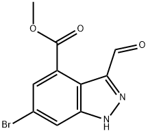 6-溴-3-醛基-吲唑-4-羧酸甲酯, 885518-85-4, 結(jié)構(gòu)式