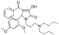 4-BENZOYL-1-(3-(DIBUTYLAMINO)PROPYL)-5-(2,4-DIMETHOXYPHENYL)-3-HYDROXY-1H-PYRROL-2(5H)-ONE Struktur