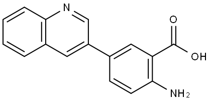 2-AMINO-5-(3-QUINOLINYL)BENZOIC ACID Struktur