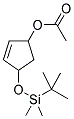 1-(T-BUTYLDIMETHYLSILYLOXY)-4-ACETOXYCYCLOPENT-2-ENE Struktur