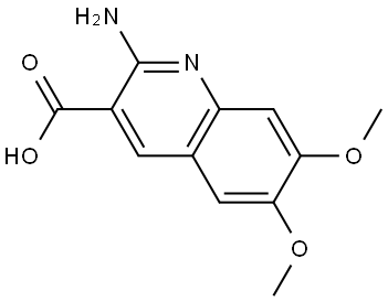 2-AMINO-6,7-DIMETHOXYQUINOLINE-3-CARBOXYLIC ACID Struktur