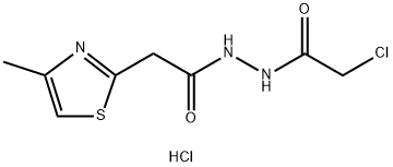 2-CHLORO-N'-[(4-METHYL-1,3-THIAZOL-2-YL)ACETYL]ACETOHYDRAZIDE HYDROCHLORIDE Struktur