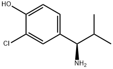 4-((1R)-1-AMINO-2-METHYLPROPYL)-2-CHLOROPHENOL Struktur