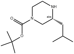 (R)-3-ISOBUTYL-PIPERAZINE-1-CARBOXYLIC ACID TERT-BUTYL ESTER Struktur