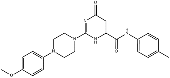 2-(4-(4-METHOXYPHENYL)PIPERAZIN-1-YL)-6-OXO-N-P-TOLYL-3,4,5,6-TETRAHYDROPYRIMIDINE-4-CARBOXAMIDE Struktur
