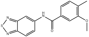 N-(2,1,3-BENZOTHIADIAZOL-5-YL)-3-METHOXY-4-METHYLBENZAMIDE Struktur