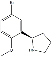 (R)-2-(5-BROMO-2-METHOXYPHENYL)PYRROLIDINE Struktur