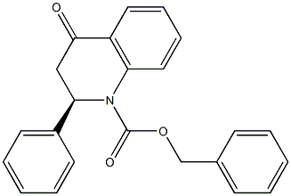 (2R)-1-BENZYLOXYCARBONYL-2-PHENYL-2,3-DIHYDRO-4-QUINOLONE Struktur