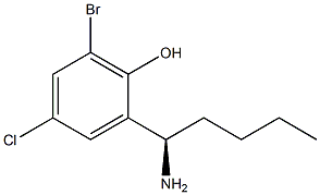 2-((1R)-1-AMINOPENTYL)-6-BROMO-4-CHLOROPHENOL Struktur