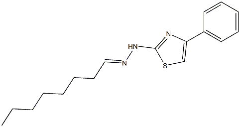 (1E)-OCTANAL (4-PHENYL-1,3-THIAZOL-2-YL)HYDRAZONE Structure