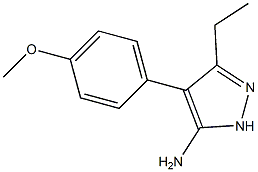 5-ETHYL-4-(4-METHOXY-PHENYL)-2H-PYRAZOL-3-YLAMINE Struktur