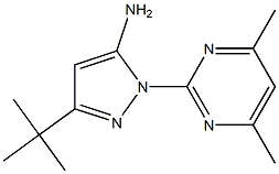 3-TERT-BUTYL-1-(4,6-DIMETHYLPYRIMIDIN-2-YL)-1H-PYRAZOL-5-AMINE Struktur