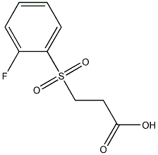 3-[(2-FLUOROPHENYL)SULFONYL]PROPANOIC ACID Structure