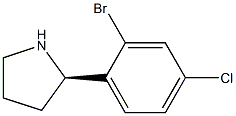 (2R)-2-(2-BROMO-4-CHLOROPHENYL)PYRROLIDINE Struktur