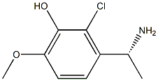 3-((1R)-1-AMINOETHYL)-2-CHLORO-6-METHOXYPHENOL Struktur